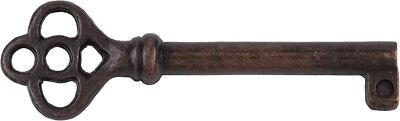 Antique Copper Plated Hollow Barrel Skeleton Key for Cabinet Doors, Dresser D...