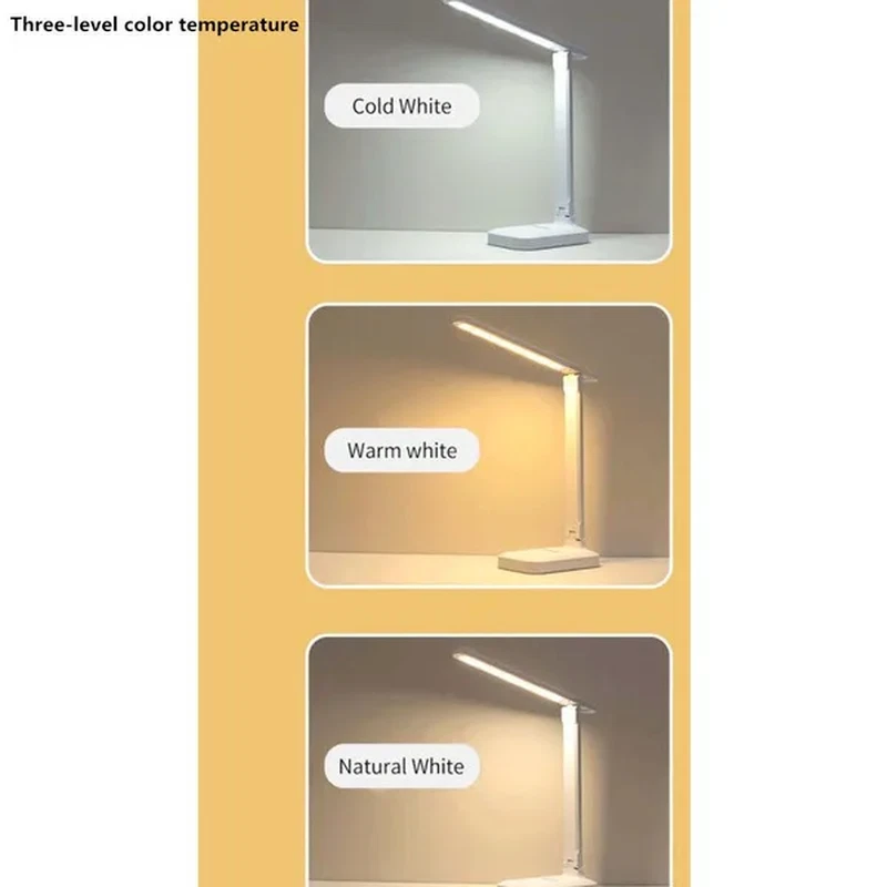 Dimmable LED Desk Light Touch Sensor Table Bedside Reading Lamp USB Rechargeable - Image 4 of 4