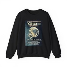 Xanax Graphic Print Retro Art LS Unisex Heavy Blend  Crewneck Sweatshirt