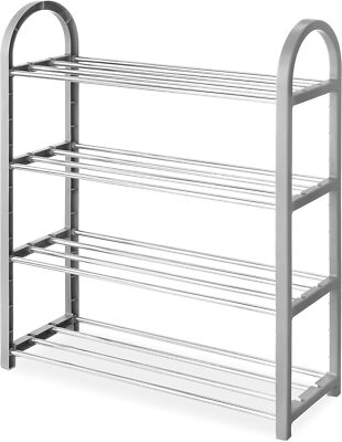 Whitmor 4-Tier Compact Closet Shelves, Gray