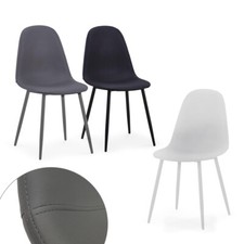 Sedia gambe metallo moderna imbottita design ufficio eco pelle ecopelle 