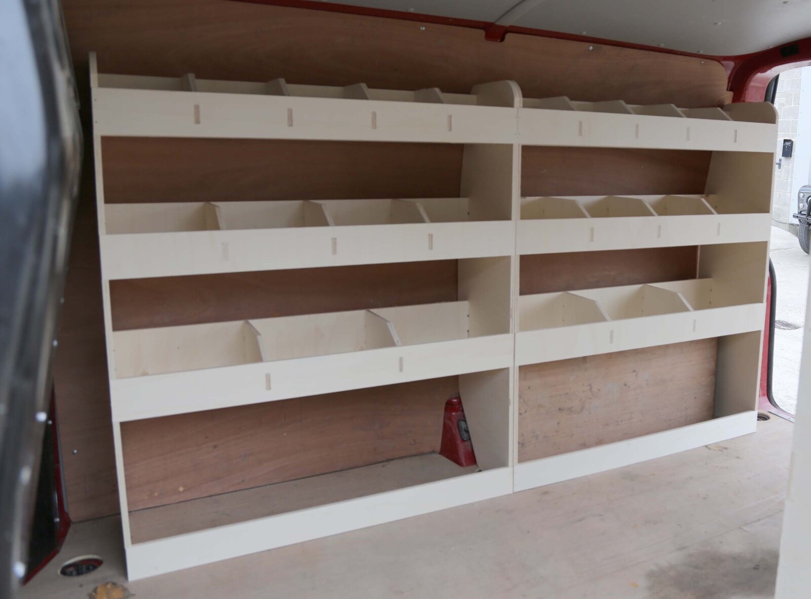 VW Transporter T5 & T6 LWB Full Driver Side DOUBLE Van Racking Tool Shelving
