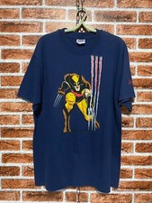 Vintage 90s Marvel Comic Wolverine X-Men MARVEL Hanes T-Shirt Size L