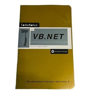 CodeNotes Ser.: Codenotes for VB.Net by Gregory Brill (2001 First Edition)