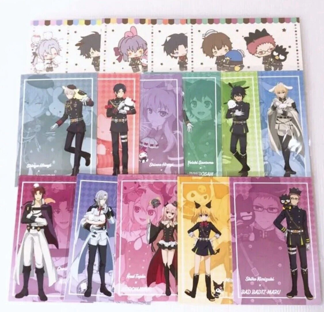 Seraph of the End X Sanrio Postcard Complete Set Japan Import New