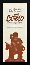 1996 Botero Washington DC Art Museum Of Americas Vintage Exhibition Brochure