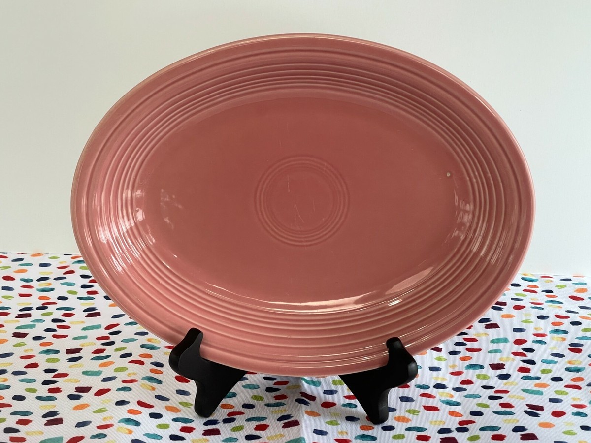 Fiestaware Rose Medium Platter Fiesta Retired Pink Oval Serving Platter