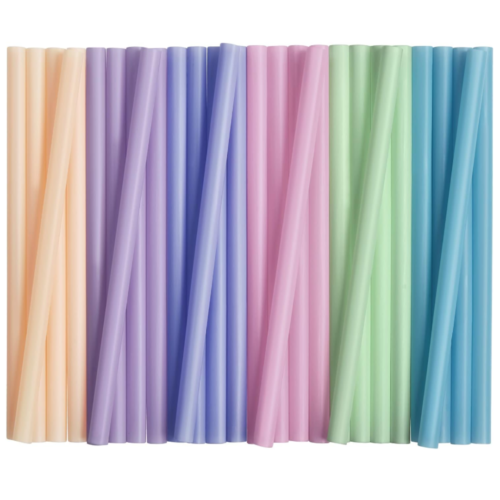 100 Pcs Plastic Disposable Straws for Boba, Jumbo Smoothie Straws, 10"