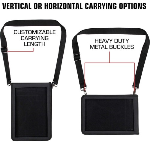 Tablet Case w/ & Adjustable Mount / Carrying Strap Open Front Design - Picture 4 of 6