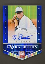 2012 Panini Elite Extra Edition #49 Ty Buttrey 14/50 Auto Blue Status Die-Cut