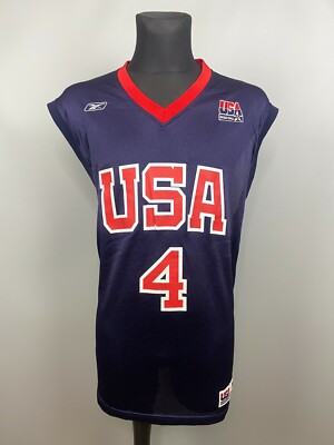 USAバスケユニフォーム #4 IVERSON size L usa team basketball allen iverson #4 jersey ADULT XL length