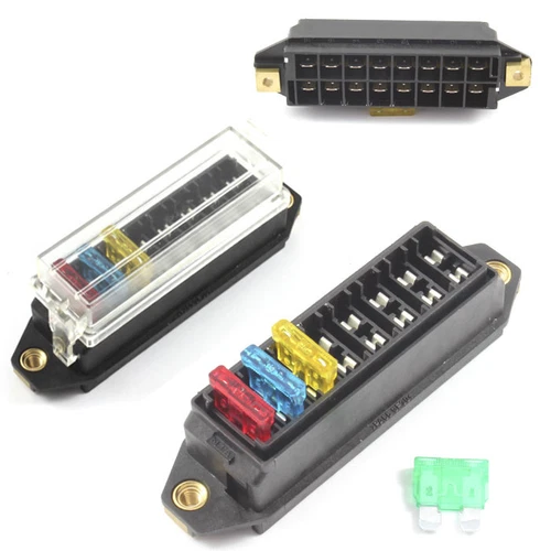 Fuse Box 8 Way for Standard Blade Fuses ATO Holder / Block Base Entry