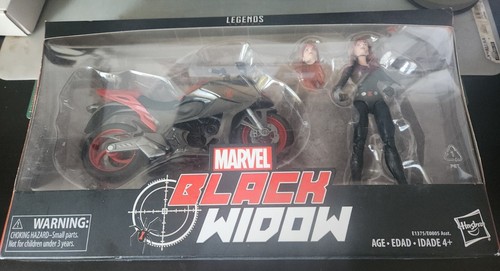  Marvel Legends  BLACK WIDOW WITH MOTORCYCLE  - Picture 1 of 3
