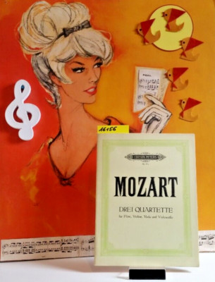 Mozart: ''Drei Quartette'',  für Flöte, Violine, Viola u. Violoncello