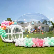 15FT Length Inflatable Bubble House Balloons Bubble Tent For Backyard W/ Blower