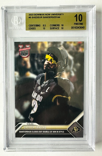 Bowman U Football SHEDEUR SANDERS BOWMAN 1ST PSA 10 Bowman U