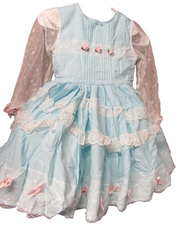 Dollcake Girls Bloom Dress green w/retro floral print NWT sz 12 | eBay