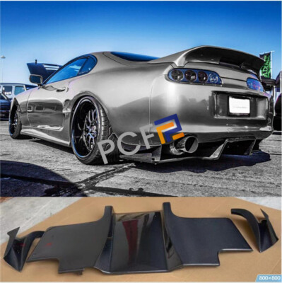 93-98 For Toyota Supra MK4 Real Carbon Rear Bumper Diffuser Spoiler Lip  Bodykit