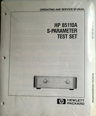HEWLETT PACKARD 85110A S- PARAMETER TEST SET SERVICE MANUAL  NEW !!!