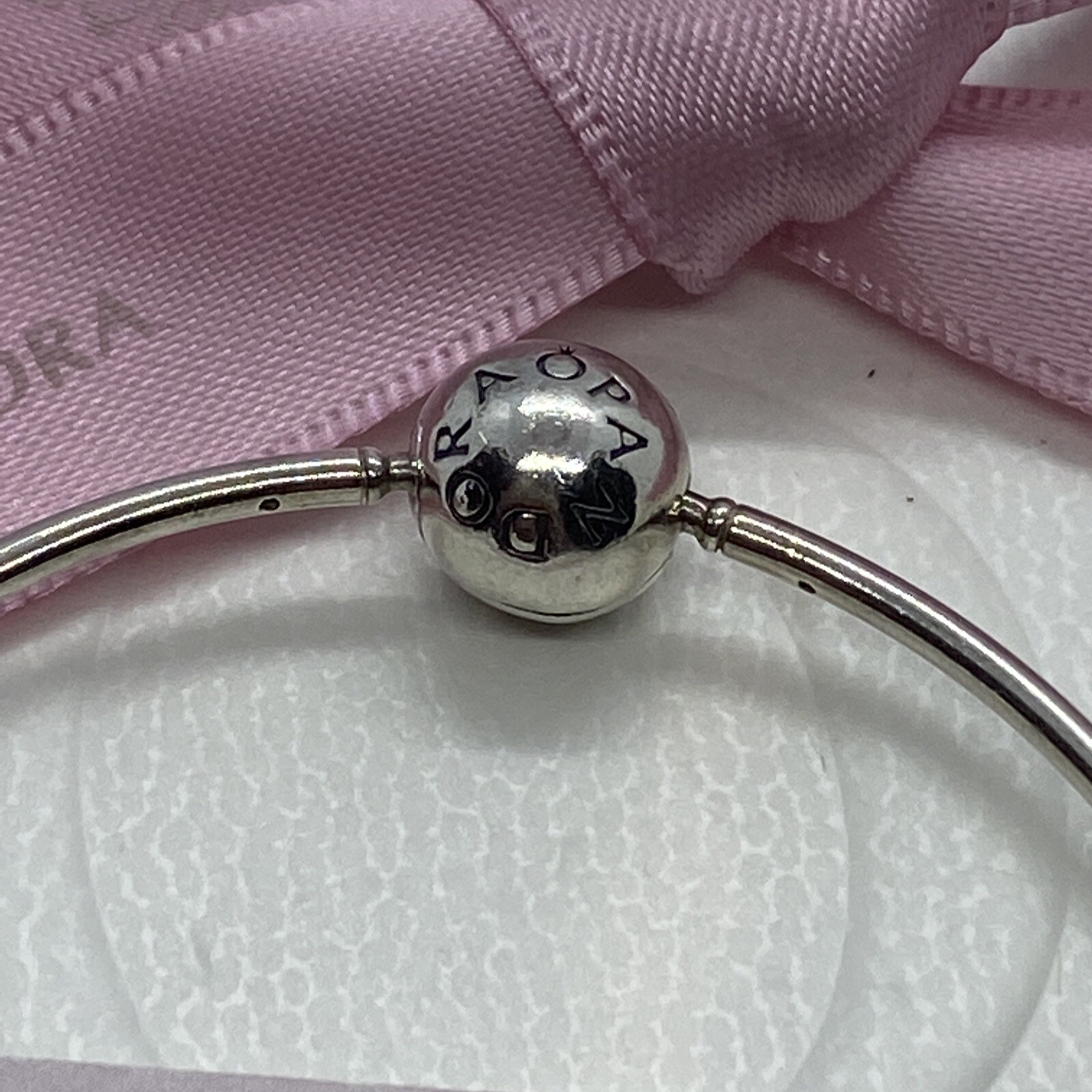 Pandora Silver ESSENCE Charm Bangle Bracelet 16cm… - image 2