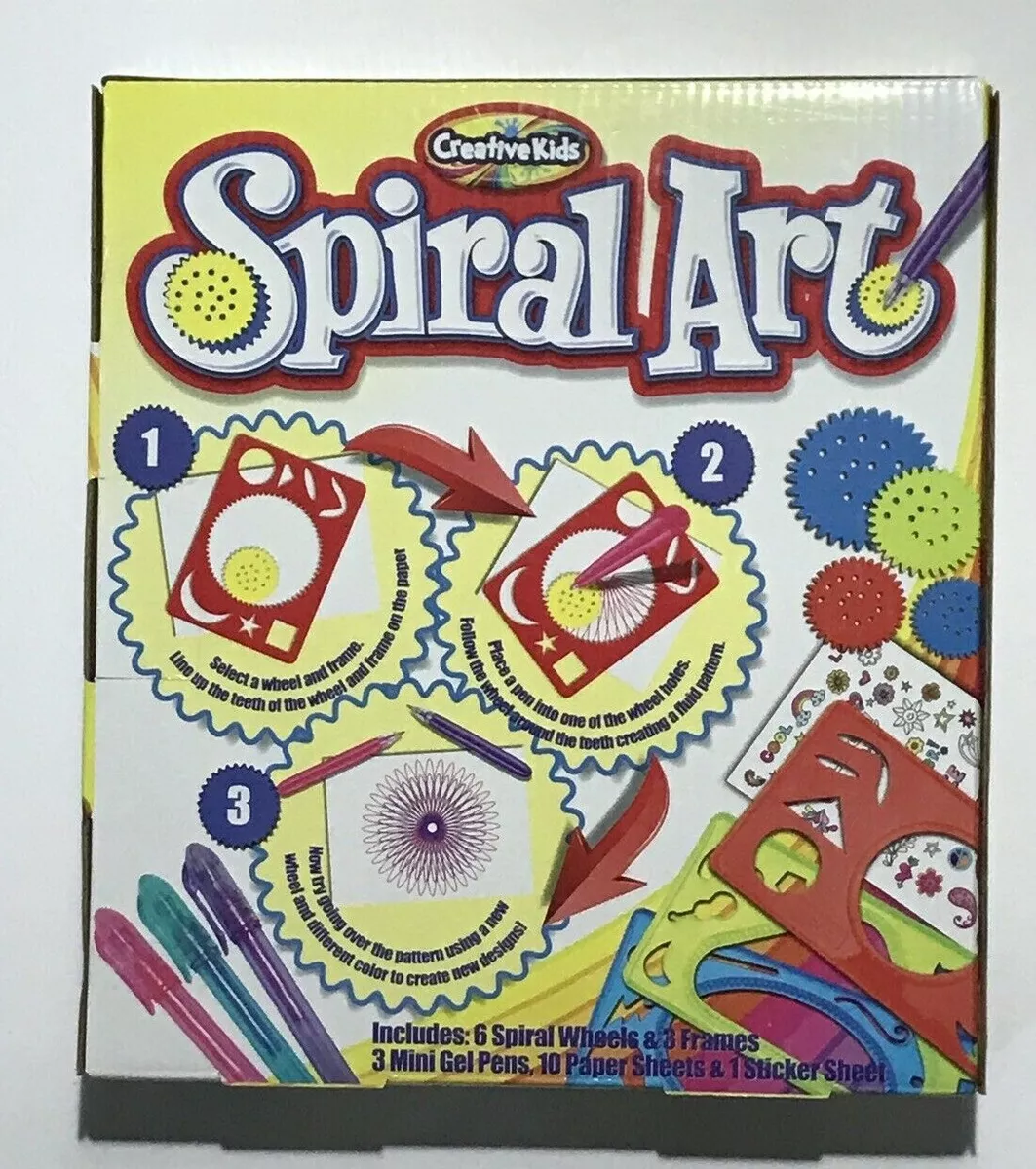 Creative Kids SPIRAL ART KIT Bonus Sticker Sheet Ages 6+ NEW