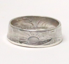 FACINATING SILVER .900 HALF DOLLAR COIN RING size 11-1/4