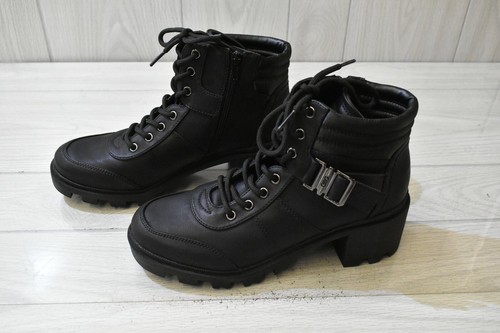 Gbg Los Angeles Ravel Lug-Sole Booties - Black