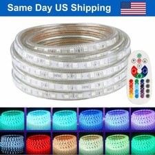 Waterproof RGB 20-50FT 5050 SMD LED Strip Rope Lights LED Lighting With Remote