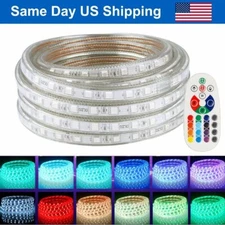 Waterproof RGB 20-50FT 5050 SMD LED Strip Rope Lights LED Lighting With Remote