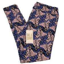 DISNEY LuLaRoe New Tall  Curvy Leggings TC Aladdin Jasmine Rajah Purple NWOT