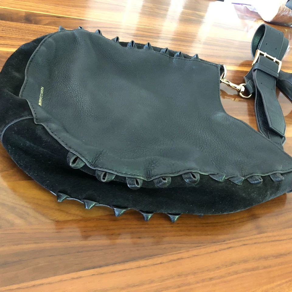 Bolso Bandolera Rebecca Minkoff Lima Hobo Cuero Gamuza Negro Sin Flecos Foto 3 de 4