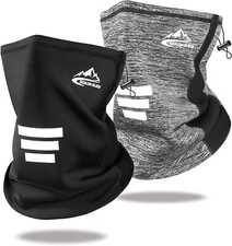 Tiluza Neck Gaiter Face Cover Scarf 2-Pack , Warmer and Soft Face Coverings