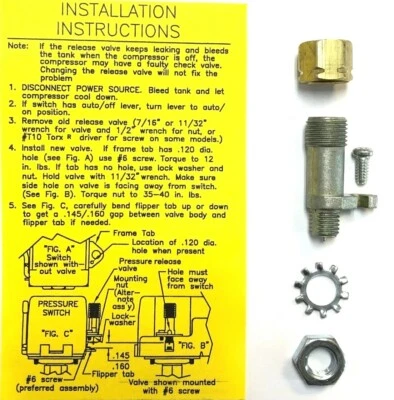 69DCA Hubbell Furnas Pressure Switch Unloader Valve Series B 69MB, 69M 136-0013
