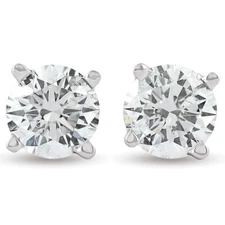 3 Carat (ctw) Natural Diamond Studs in 14k Yellow or White Gold
