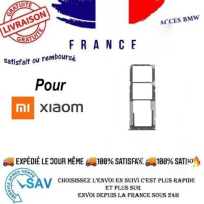 Tiroir Carte SIM Double Pour Xiaomi Poco M5 - Noir - Compatible Universel - Neuf Sous Blister