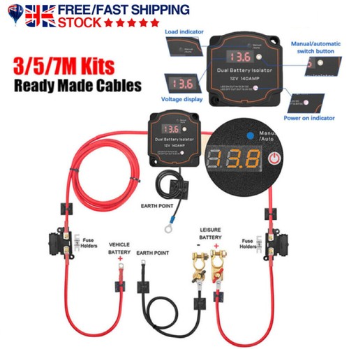 Vivaro/Trafic/Primastar Split Charge Kit 100A Relay For 12v Battery Inverter E