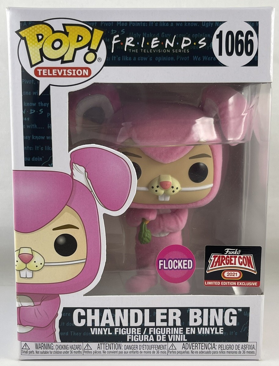 Friends Chandler Bing As Bunny (Flocked) Exclusive Funko Pop! #1066 New
