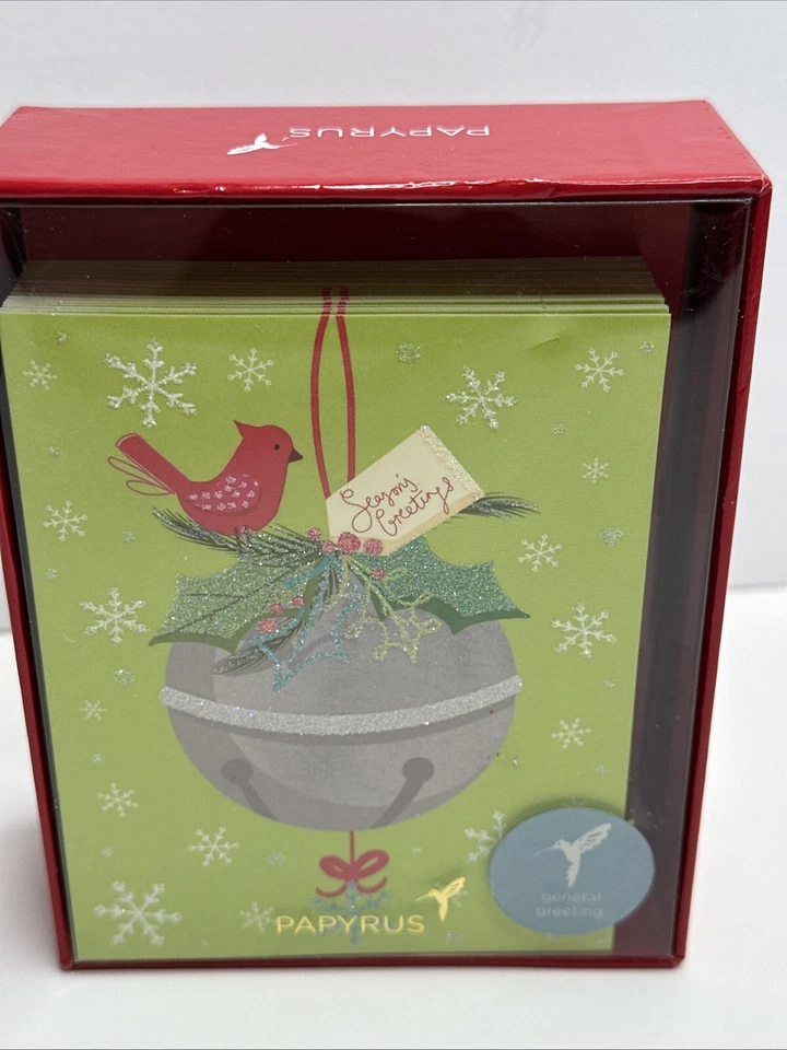 Papyrus Christmas Bell Bird Holiday Cards Envelopes 20 Ct. - Image 2 of 3