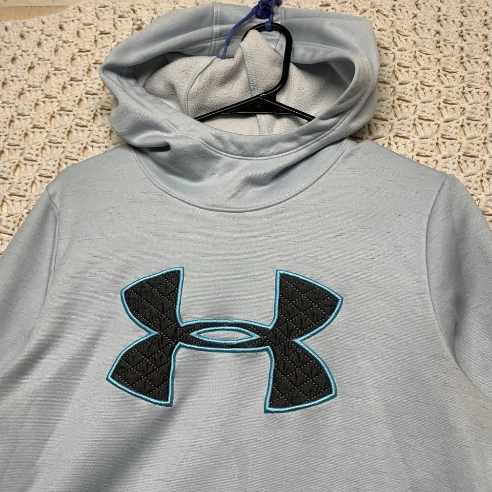 Sudadera con Capucha Under Armour Polar Mujer M Azul Logo Grande Pecho 1317891 Foto 2 de 4