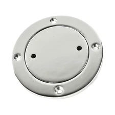 MARINE CITY 4" Deck Inspection Plate with Rubber O-Ring 316 Stainless Steel Boat
