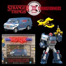 Transformers Collaborative Stranger Things Freakwency and 8-Trax Action Figures