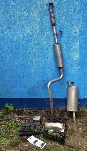 Auspuffanlage  + Krümmer + Steuergerät für Fiat Doblo 16V, Abgasrohr, Hosenrohr