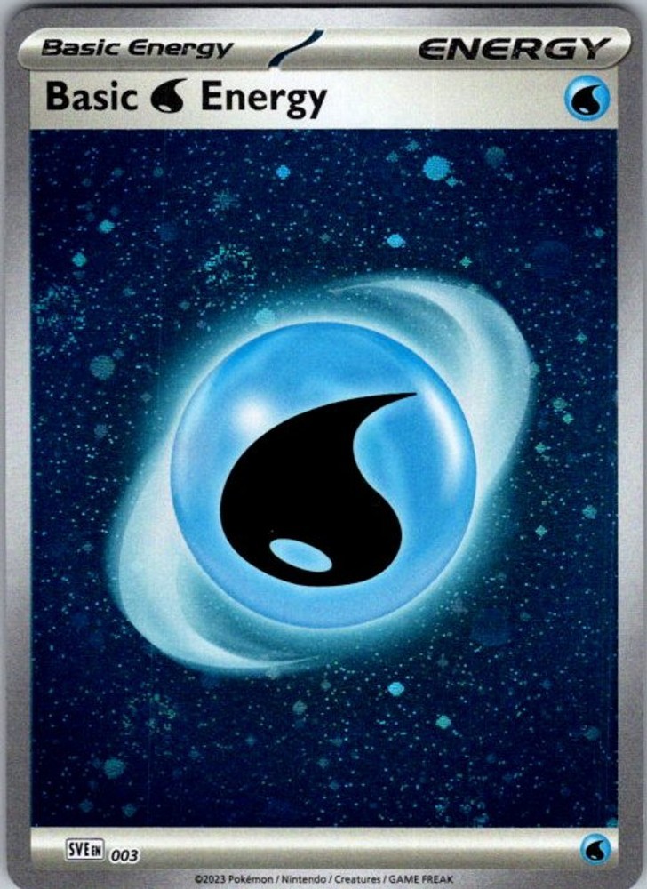 Pokemon SVE: Scarlet & Violet Energies Basic Water Energy (Cosmos Holo) 003 N...