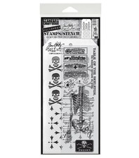 Tim Holtz Mixed-Media Stamps  Stencil-Set 29
