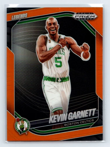 Kevin Garnett 2024-25 Panini Prizm Black NBA Orange Prizm /49 Celtics #259