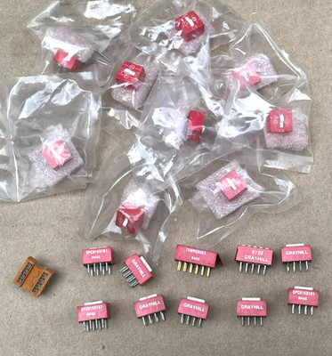 Assorted Brands Hole DIP Switches, 6 Pin / 8 Pin / 10 Pin /12 Pin (Lot of 20)