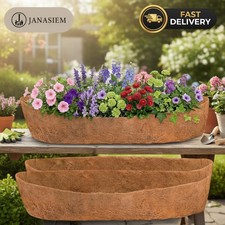 Elegant 3-Pack Coco Fiber Liners, 90cm Half Moon for Indoor & Outdoor Planters