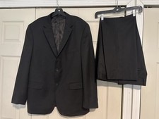 Pronto Uomo Platinum Two Button Blk/pinstripe Wool Blazer /Sports Coat Sz 46R 
