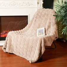 Checkered Fleece Throw Blankets-Cozy Fluffy Soft Lightweight Luxury 50" x 70"