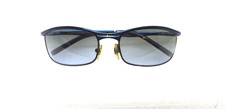 Sergio Tacchini T871/17 Italy Blue Black Wrap Metal Sunglasses UV400 60-17-130mm